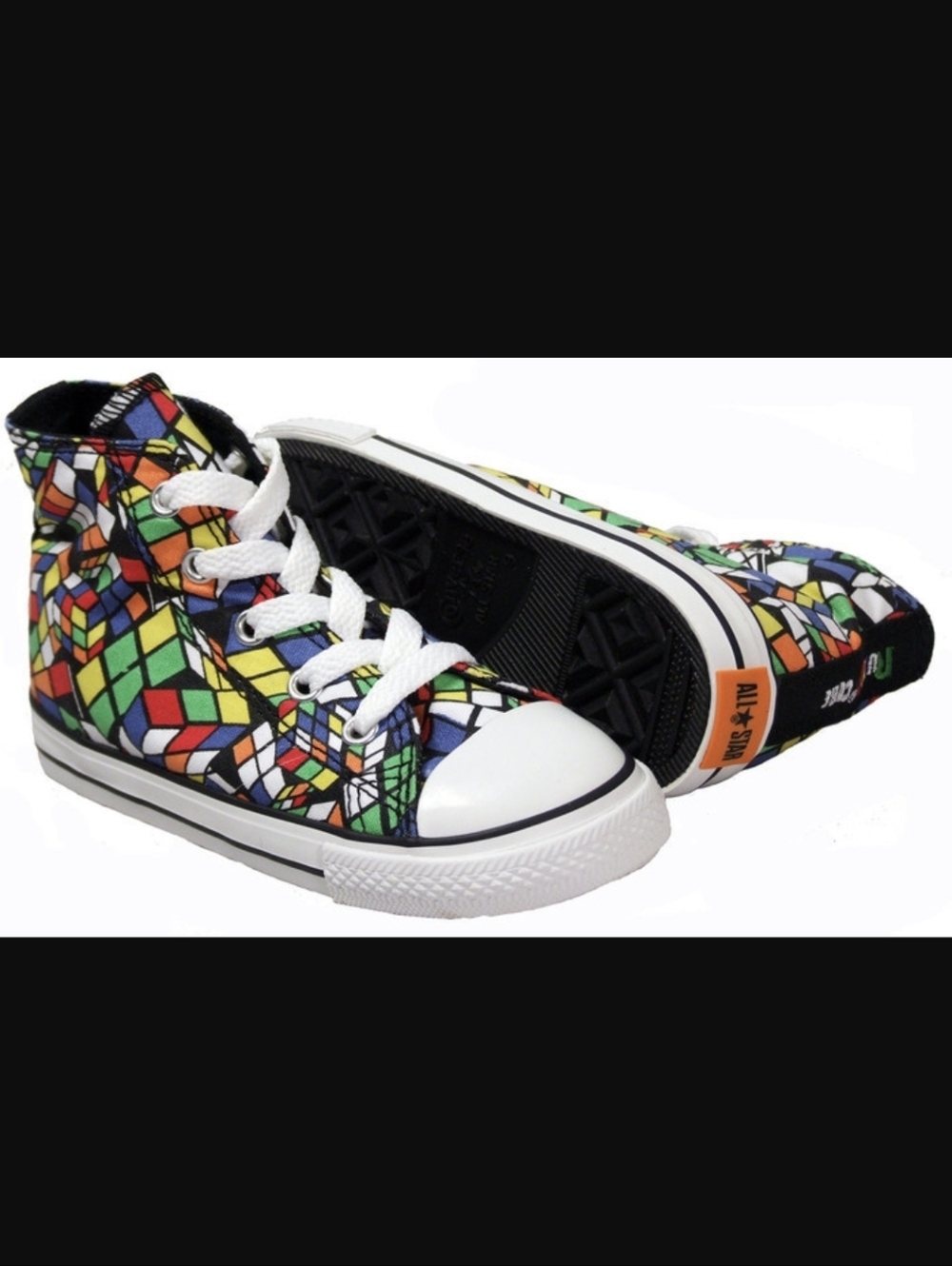 Converse Chuck Taylor All Star sneakers in a playful Rubiks Cube Toddler Sz 10